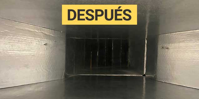 limpieza conducto aire después de la limpieza